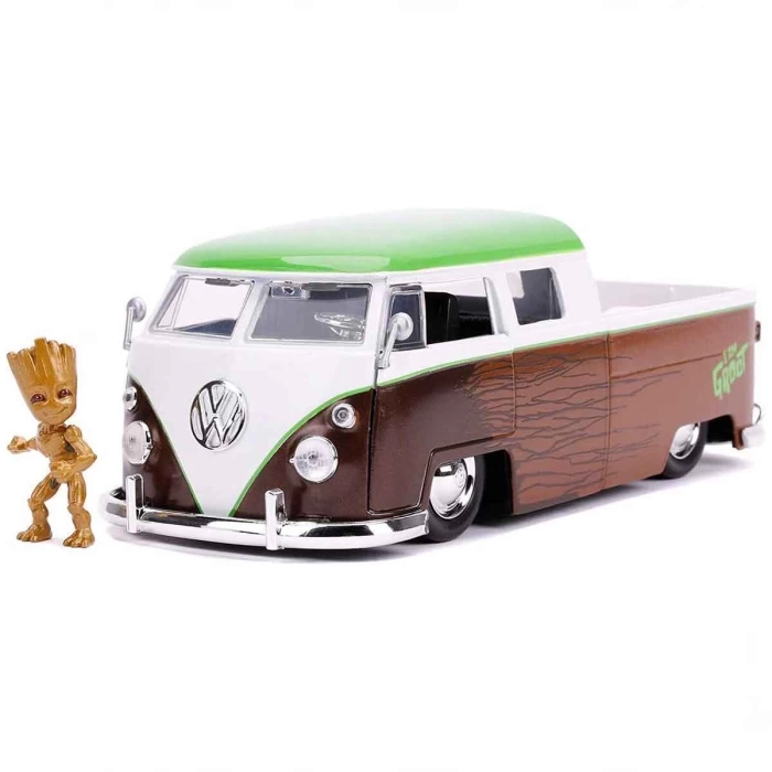 1:24 Jada 1963 Bus Pickup ve Marvel Groot Figürlü Set