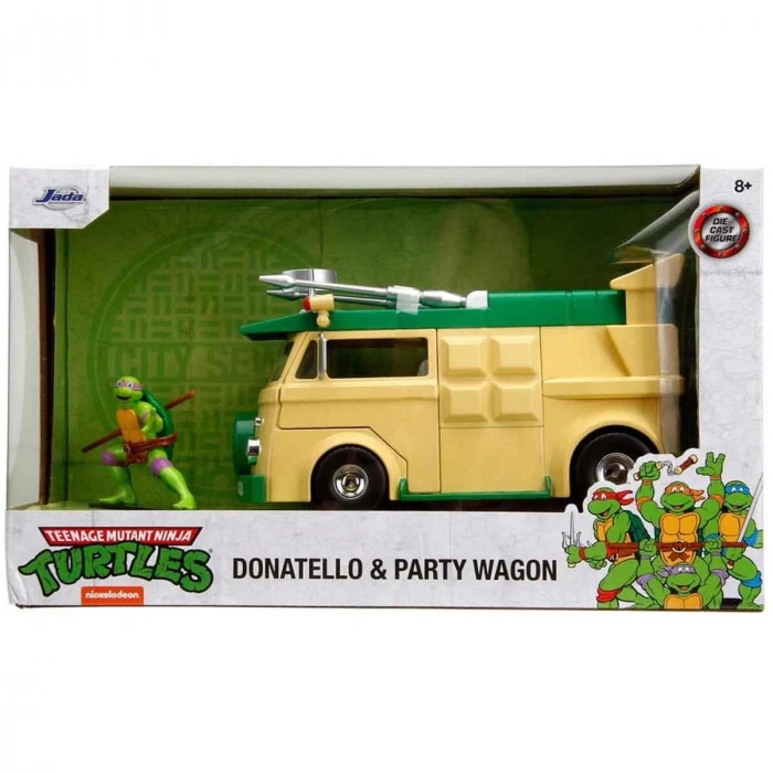 1:24 Jada Teenage Mutant Ninja Turtles Party Wagon Donatello Figürlü Set