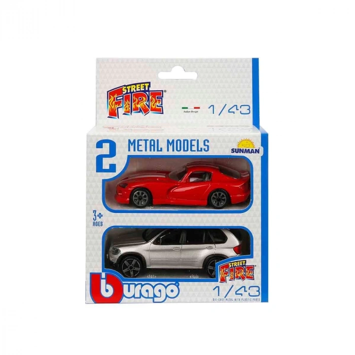 1:43 Street Fire Çiftli Arabalar 2li Set