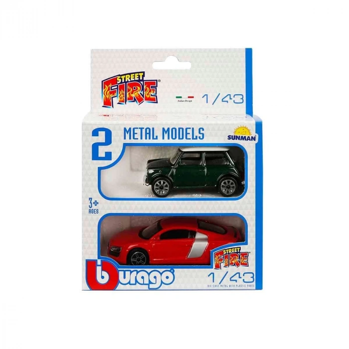 1:43 Street Fire Çiftli Arabalar 2li Set