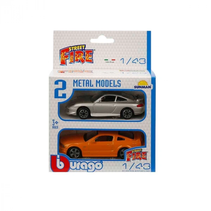 1:43 Street Fire Çiftli Arabalar 2li Set