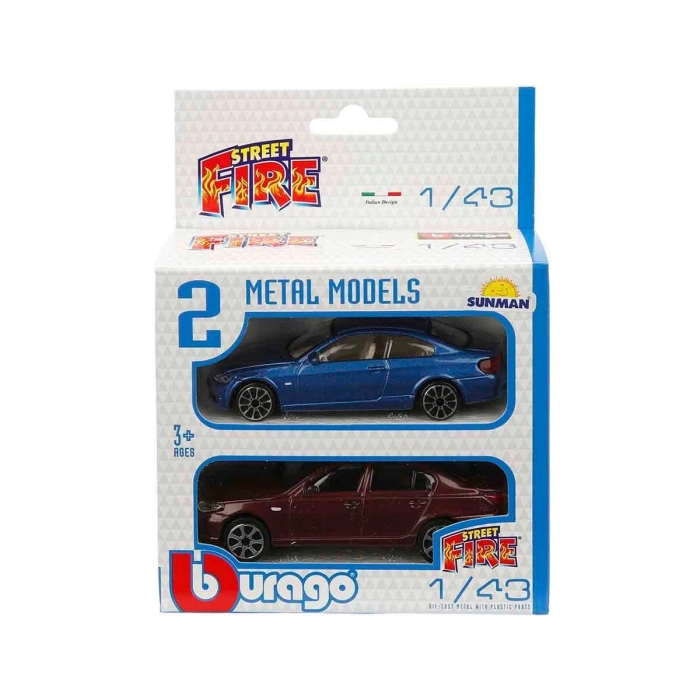 1:43 Street Fire Çiftli Arabalar 2li Set