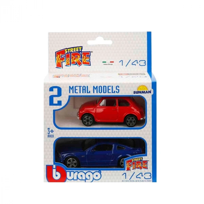 1:43 Street Fire Çiftli Arabalar 2li Set