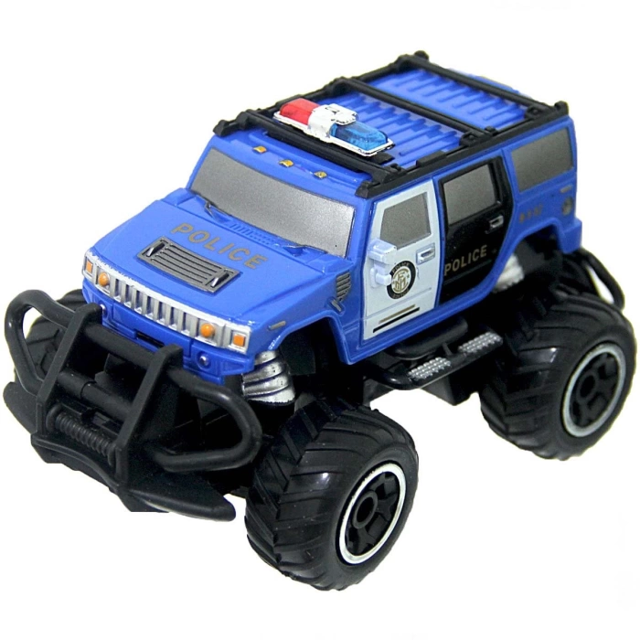 1:43 Uzaktan Kumandalı Işıklı Mini Polis Jeep 12 cm