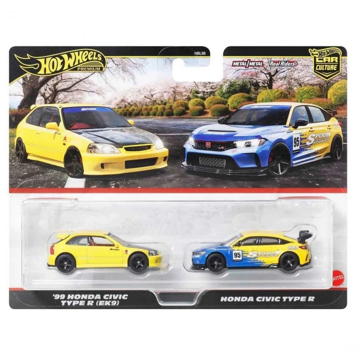 1:64 Hot Wheels Premium Car Culture 2li Paket 99 Honda Civic Type R Ve Honda Civic Type R