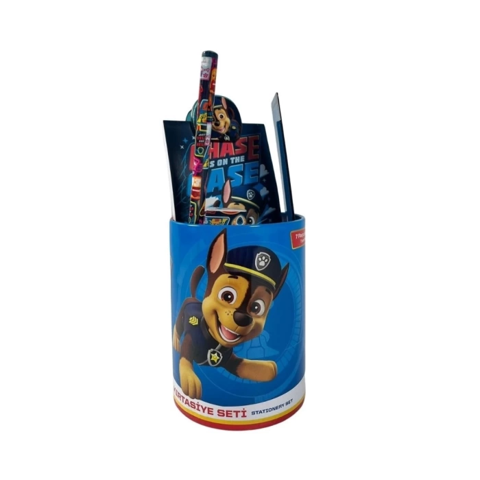 Paw Patrol Metal Kalemlikli 7 Parça Kırtasiye Seti
