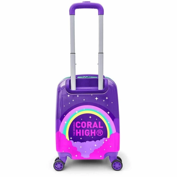 Coral High Gökkuşağı Unicorn Çekçekli Valiz