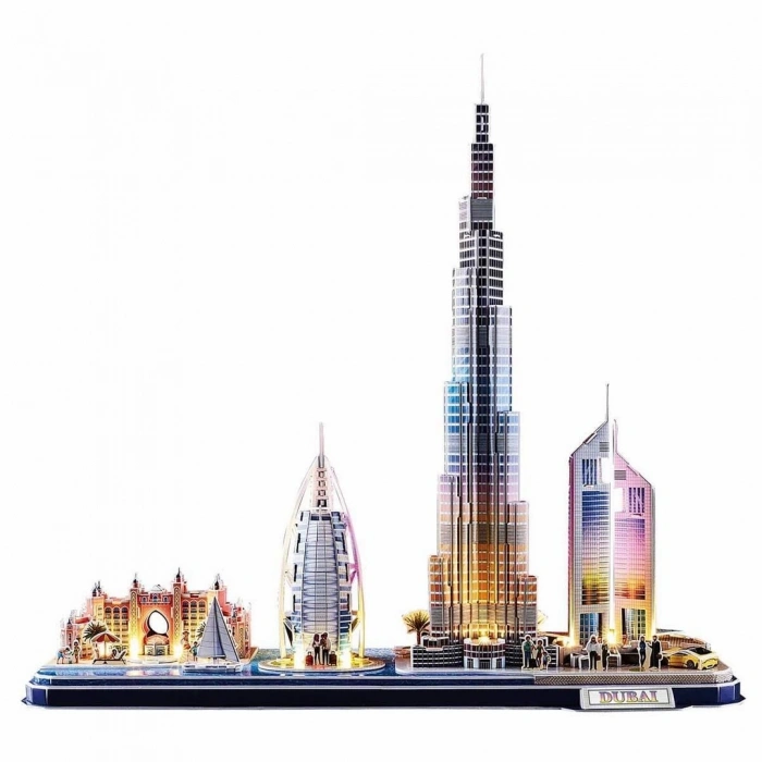 182 Parça 3D Puzzle: Dubai Led Işıklı