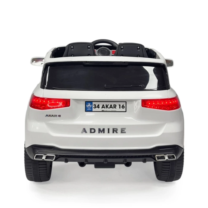 Admire GT Beyaz Uzaktan Kumandalı 4X2 12 VOLT Akülü Araba