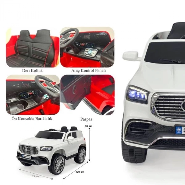Admire GT Beyaz Uzaktan Kumandalı 4X2 12 VOLT Akülü Araba