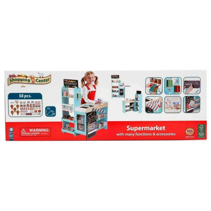 Ahşap Süpermarket Oyun Seti