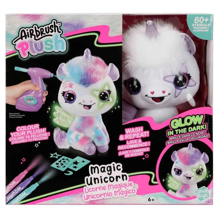 Airbrush Peluş Karanlıkta Parlayan Sihirli Unicorn