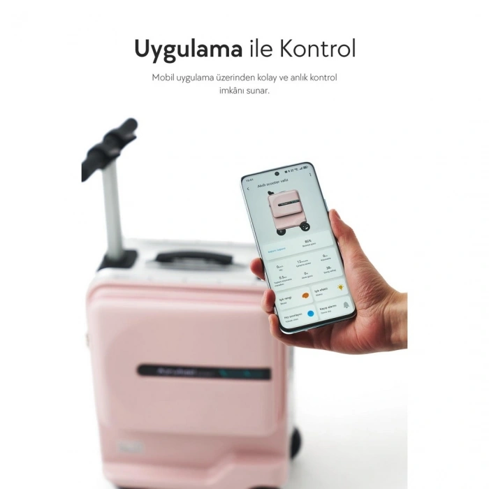 Airwheel Se3 Minit Pembe Seyahat Çantası 74Wh
