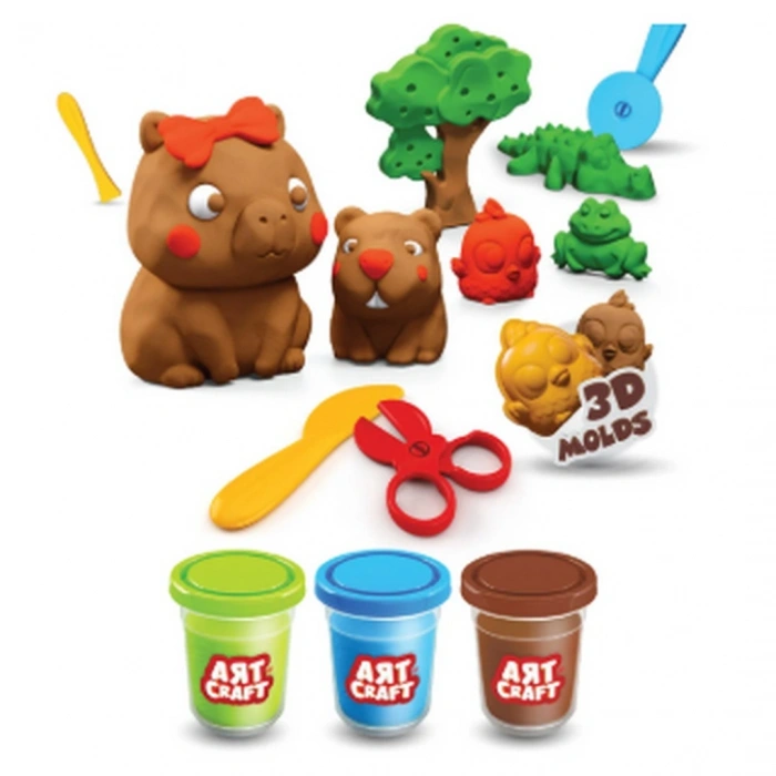 Art Craft Capybara Play Dough Set 168 gr