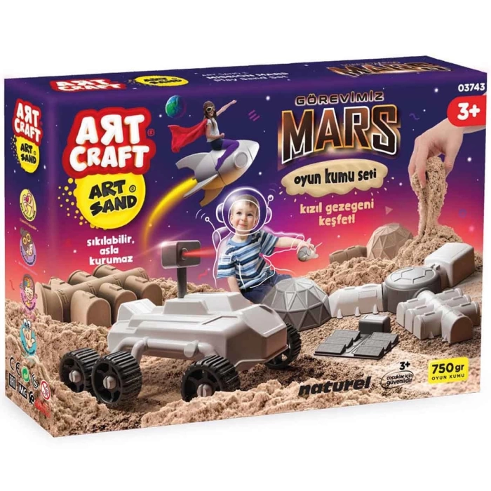 Art Craft Görevimiz Mars Kinetik Kum Oyun Seti 750 Gr.