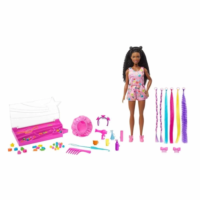 Barbie Brooklyn Eğlenceli Saçlar Oyun Seti HHM39