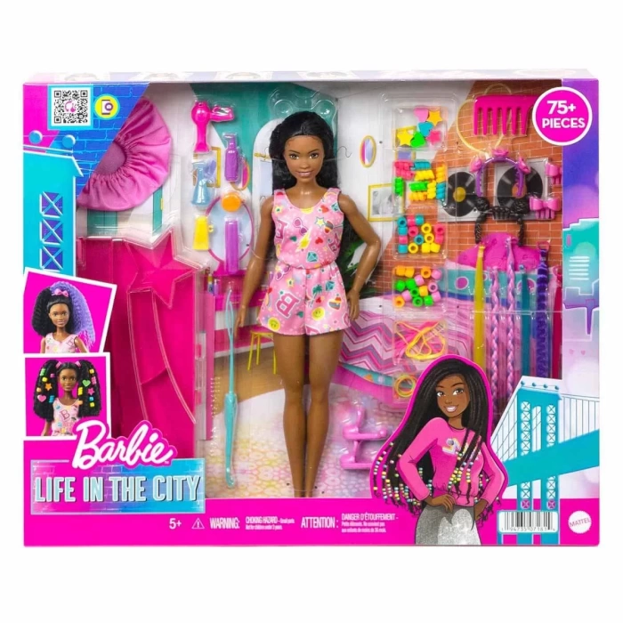 Barbie Brooklyn Eğlenceli Saçlar Oyun Seti HHM39