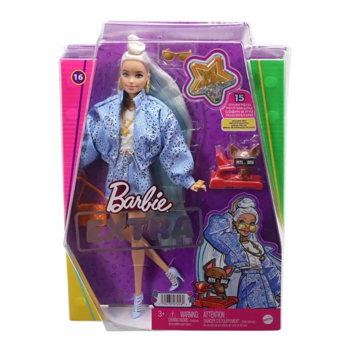 Barbie Ekstra Şık Bebek ve Mini Evcil Hayvanı HHN08