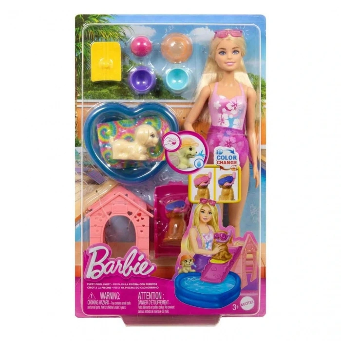 Barbie Köpekçikle Havuz Partisi Oyun Seti