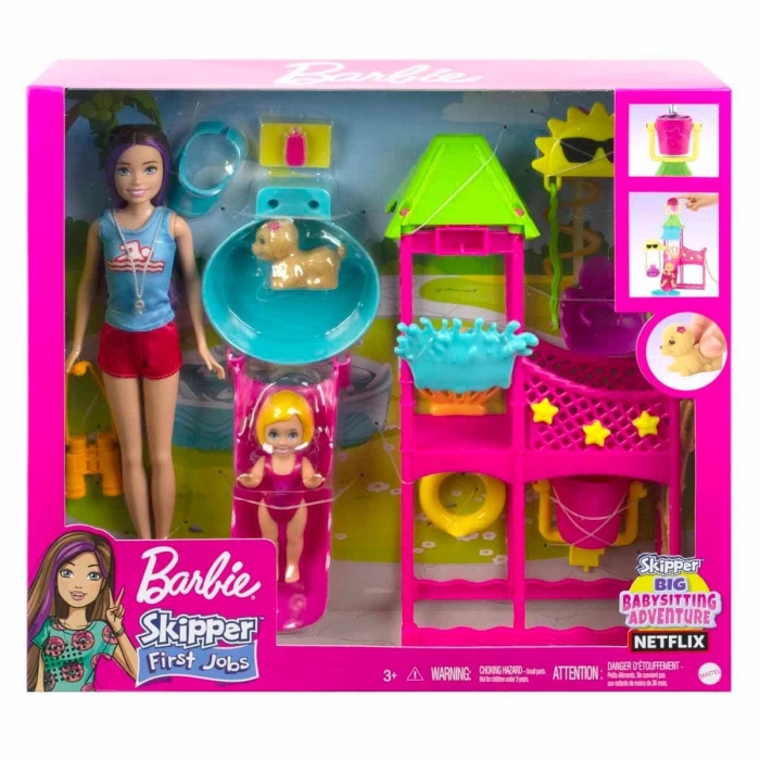 Barbie Skipperın Su Parkı Eğlencesi Oyun Seti HKD80