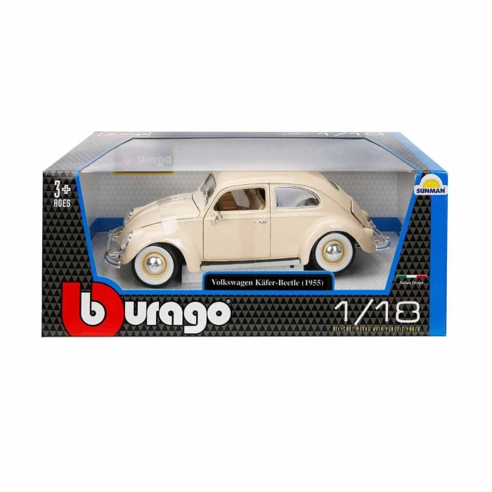 Bburago 1:18 Volkswagen Kafer Beetle 1955 Model Araba