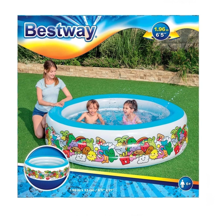 Bestway Şişme Jumbo Desenli Havuz 51122