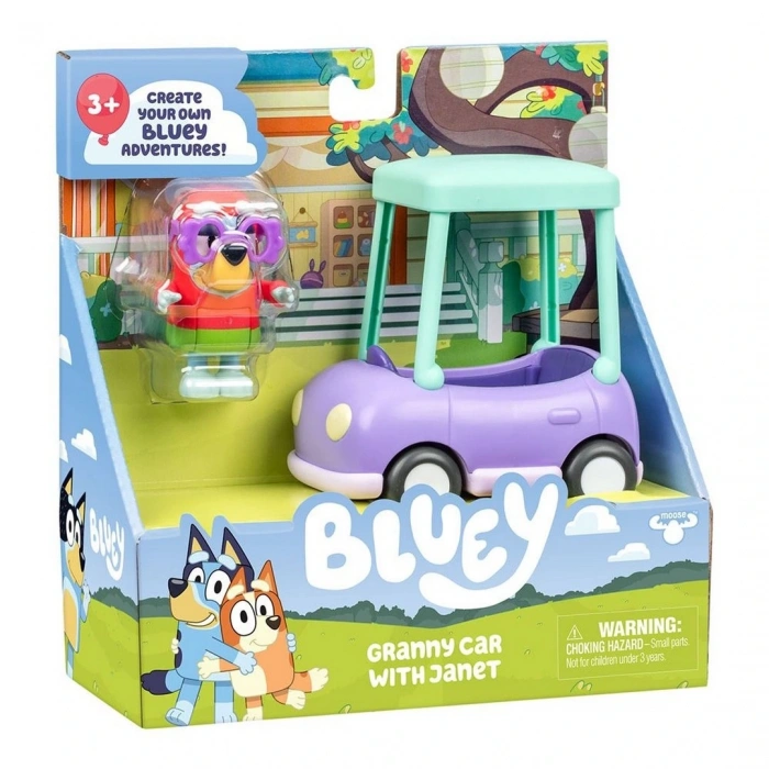 Bluey Büyükannenin Arabası ve Janet Figürü