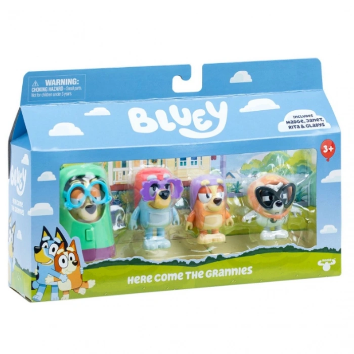 Bluey Here Come The Grannies Bluey 4lü Karakter Figür Seti