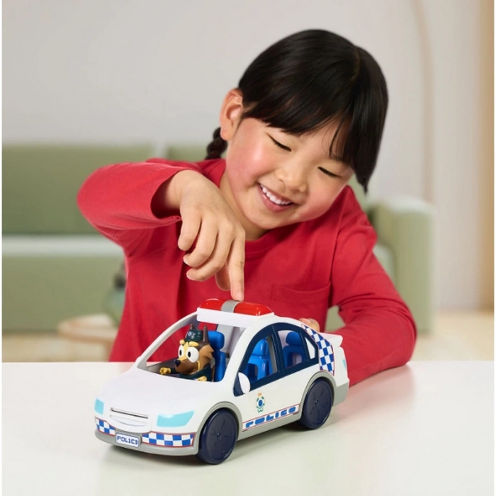 Bluey Sesli ve Işıklı 1 Figürlü Polis Arabası