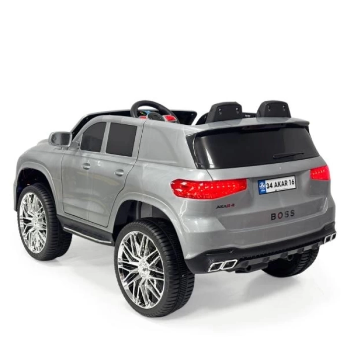 Boss GT Gri Uzaktan Kumandalı 4X2 12 VOLT Akülü Araba