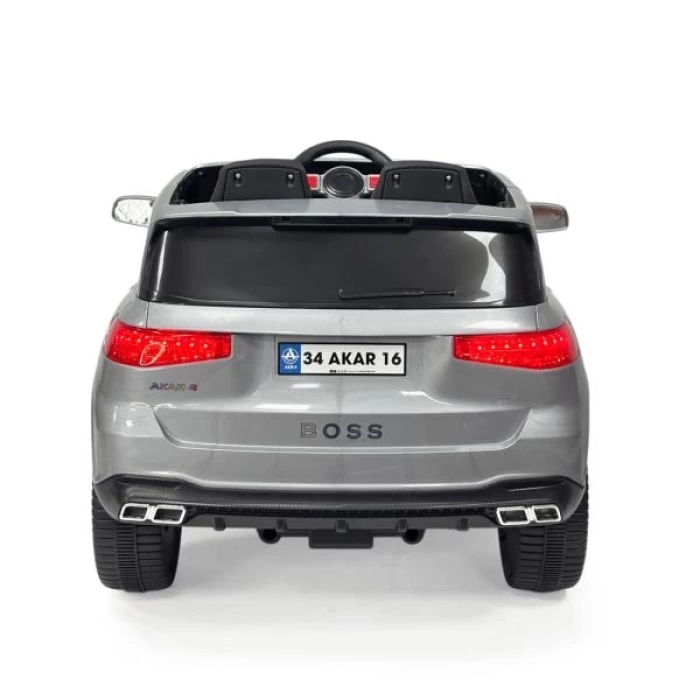 Boss GT Gri Uzaktan Kumandalı 4X2 12 VOLT Akülü Araba