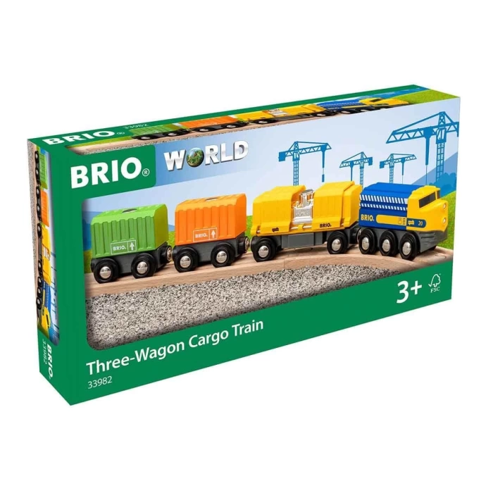 Brio World Üç Vagonlu Kargo Treni