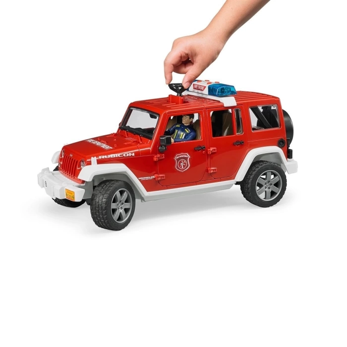 Bruder Jeep Wrangler Rubicon İtfaiye Aracı Ve İtfaiyeci BR02528