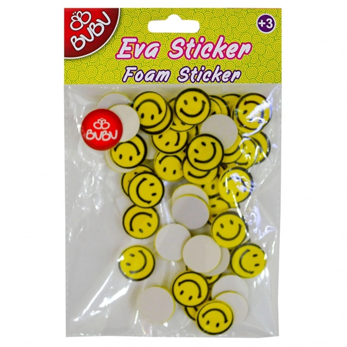 Bu-Bu Eva Sticker Gülen Yüz Küçük