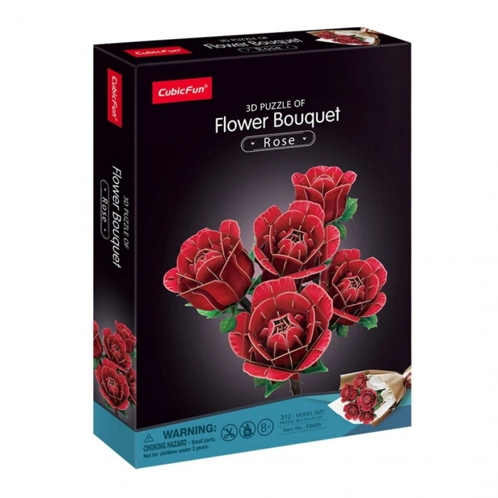 Büyük Gül Buketi 3D Puzzle