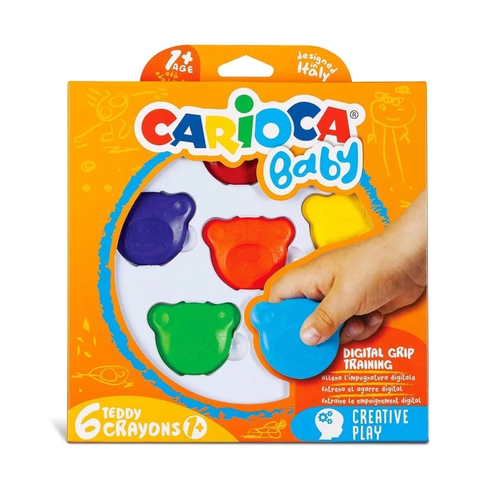 Carioca Baby Teddy Crayons 6lı