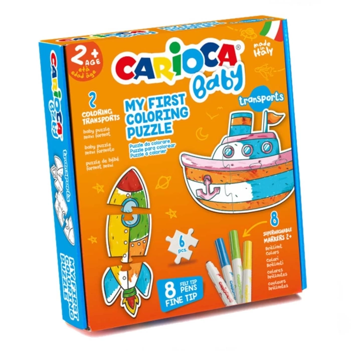 Carioca Boyanabilir Taşıtlar Bebek Puzzle