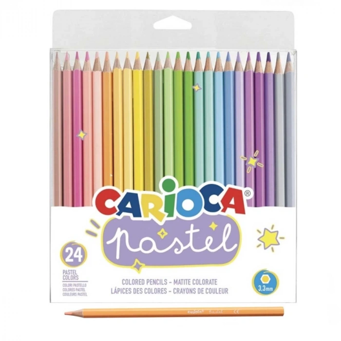 Carioca Pastel Renkli Kuru Boya Kalemi 24lü