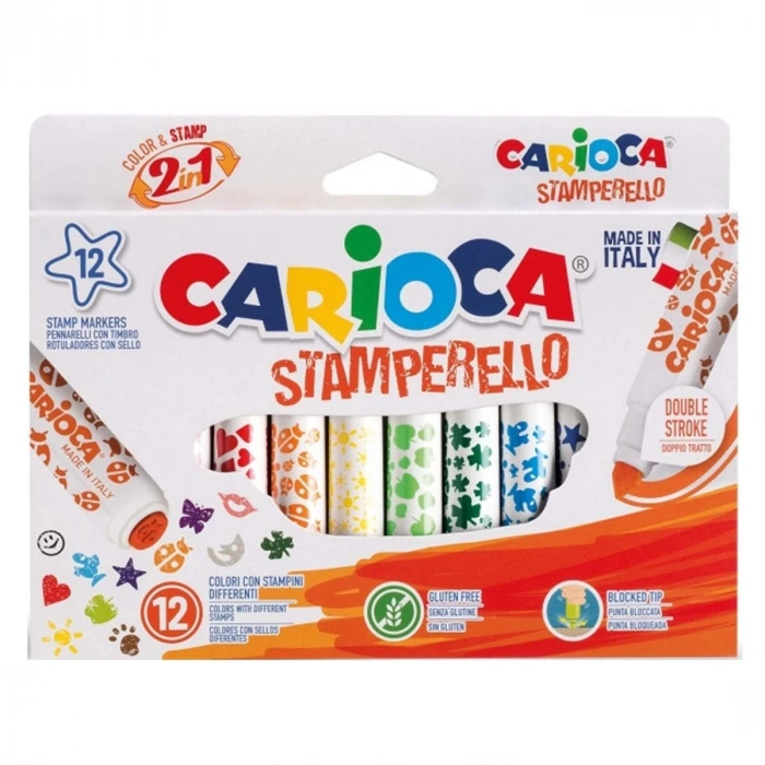 Carioca Stamperello Keçeli Boya Kalemi 12li