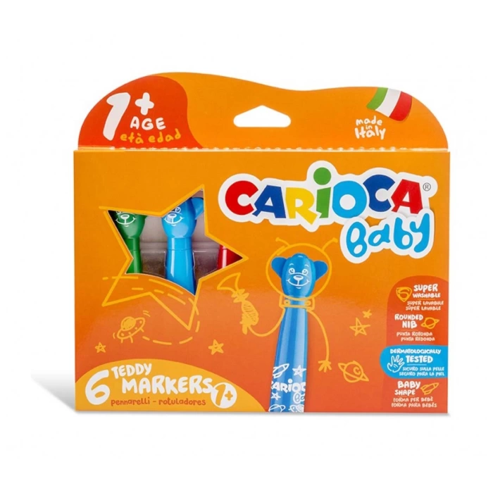 Carioca Teddy Jumbo Keçeli Boya Kalemi 6lı