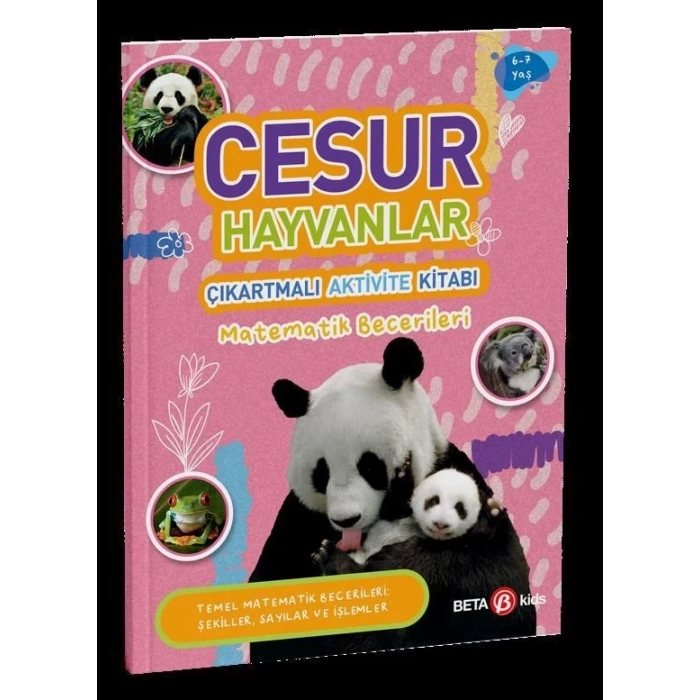 Cesur Hayvanlar Çıkartmalı Aktivite Kitabı Matematik Becerileri