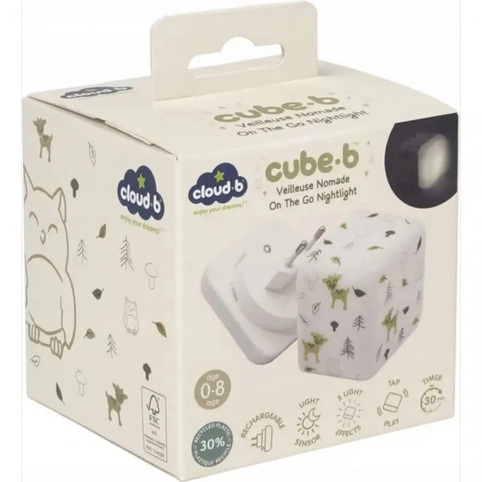 Cloud B Orman Şarj Edilebilir Sensörlü Gece Lambası 7x7 cm