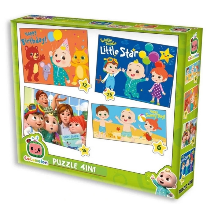 Cocomelon 4 in 1 Puzzle Seti Eğlenceli ve Eğitici