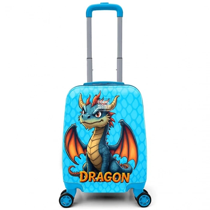 Coral High Kids Dragon Desenli Çocuk Valizi