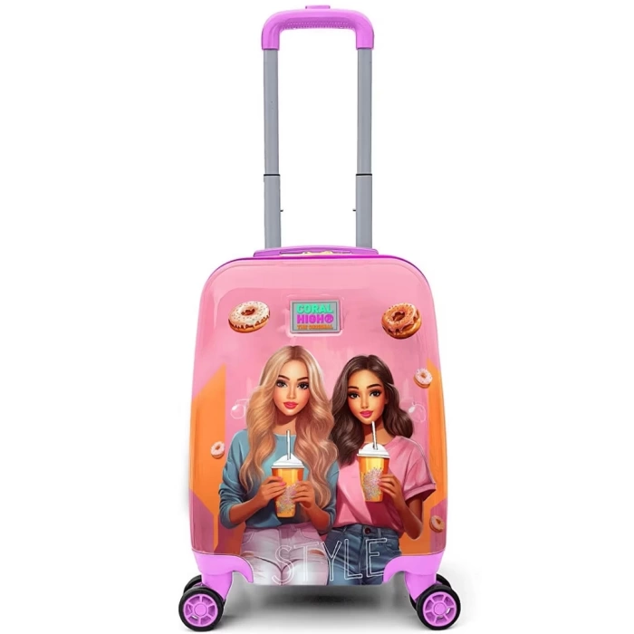 Coral High Kız Desenli Mini Valiz