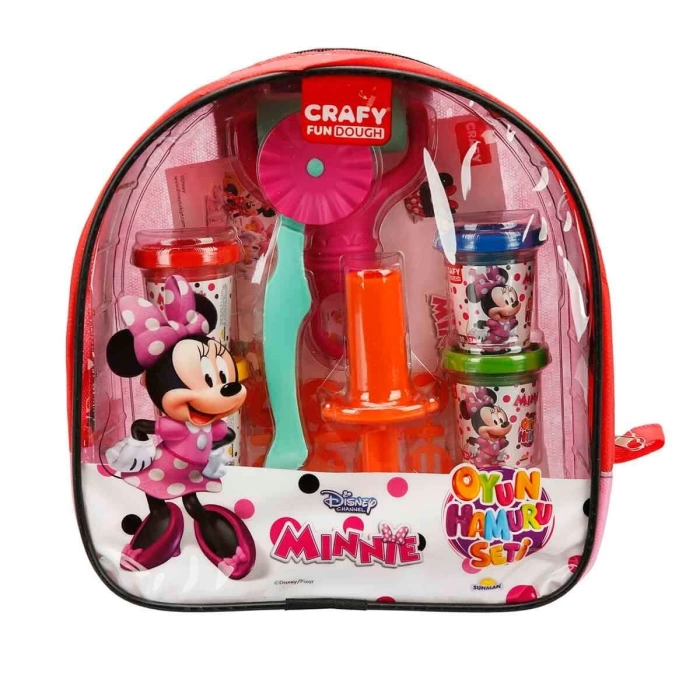 Crafy Minnie Sırt Çantalı Oyun Hamuru Seti 200 Gr. 18 Parça