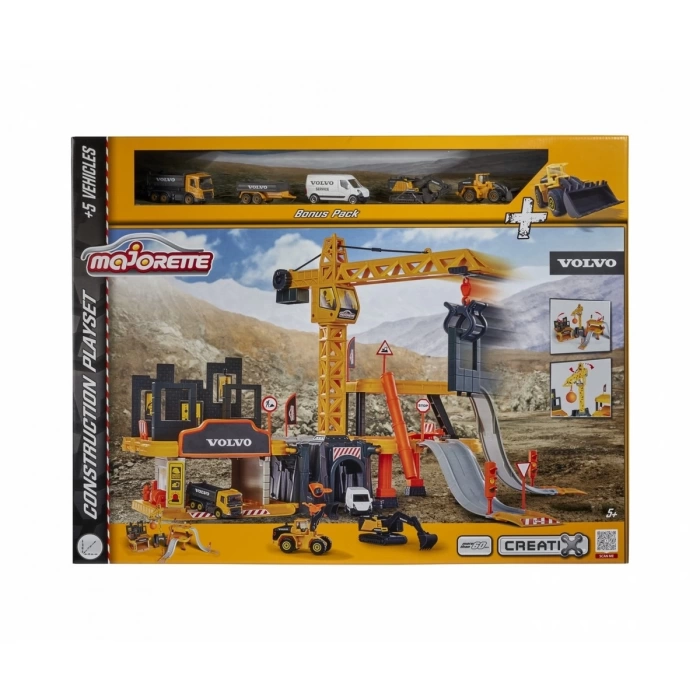 Creatix Construction Playset +5 Volvo Vehicles