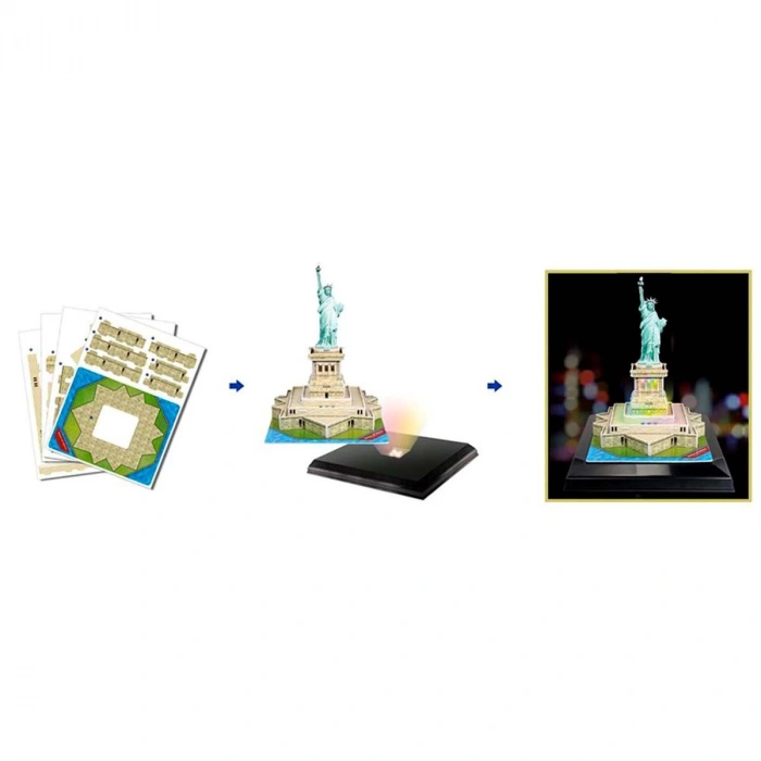 Cubic Fun 37 Parça 3D Puzzle Özgürlük Anıtı