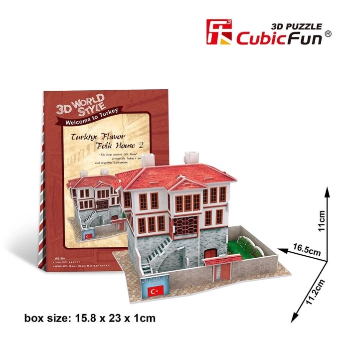 Cubic Fun 3D 18 Parça Puzzle Türk Halk Evi 2