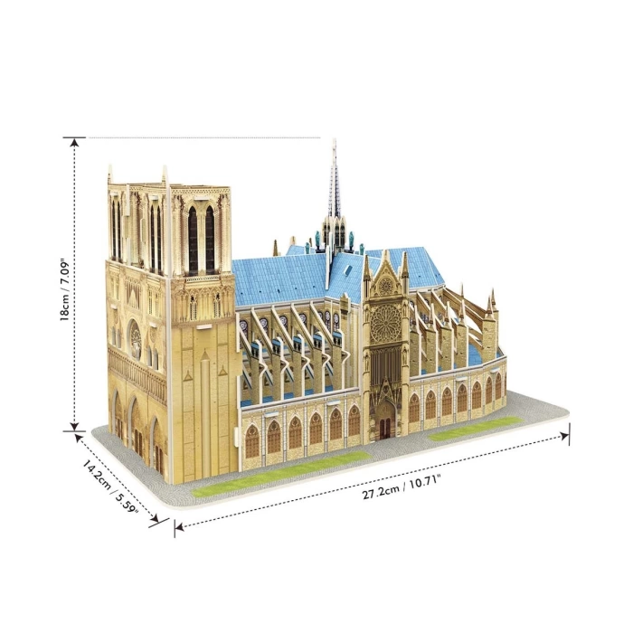 Cubic Fun 53 Parça 3D Puzzle Notre Dame de Paris